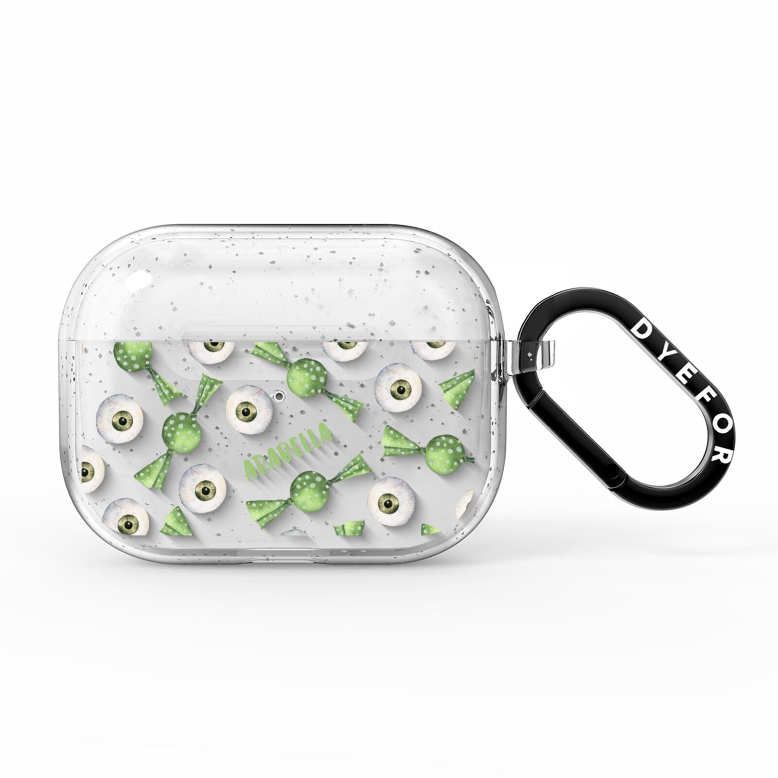 Personalised Eye Candy Halloween AirPods Pro Glitter Case