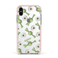 Personalised Eye Candy Halloween Apple iPhone Xs Impact Case Pink Edge on Silver Phone