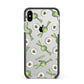 Personalised Eye Candy Halloween Apple iPhone Xs Max Impact Case Black Edge on Silver Phone