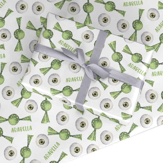 Personalised Eye Candy Halloween Custom Wrapping Paper