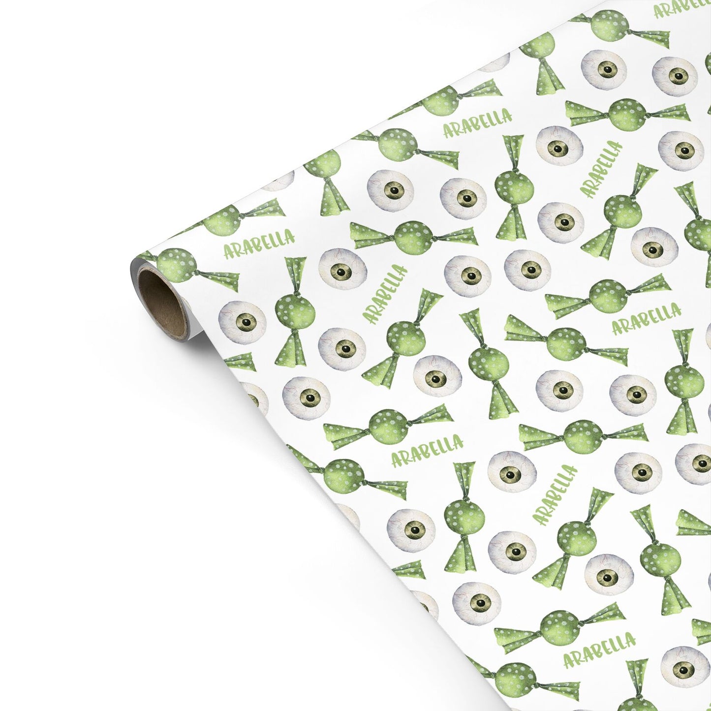 Personalised Eye Candy Halloween Personalised Gift Wrap
