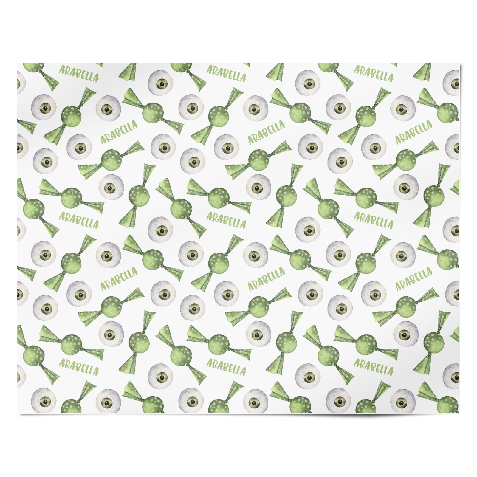 Personalised Eye Candy Halloween Personalised Wrapping Paper Alternative