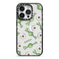 Personalised Eye Candy Halloween iPhone 14 Pro Black Impact Case on Silver phone