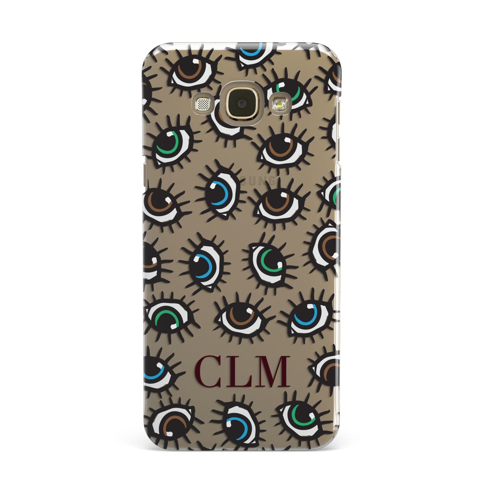 Personalised Eyes Initials Clear Samsung Galaxy A8 Case