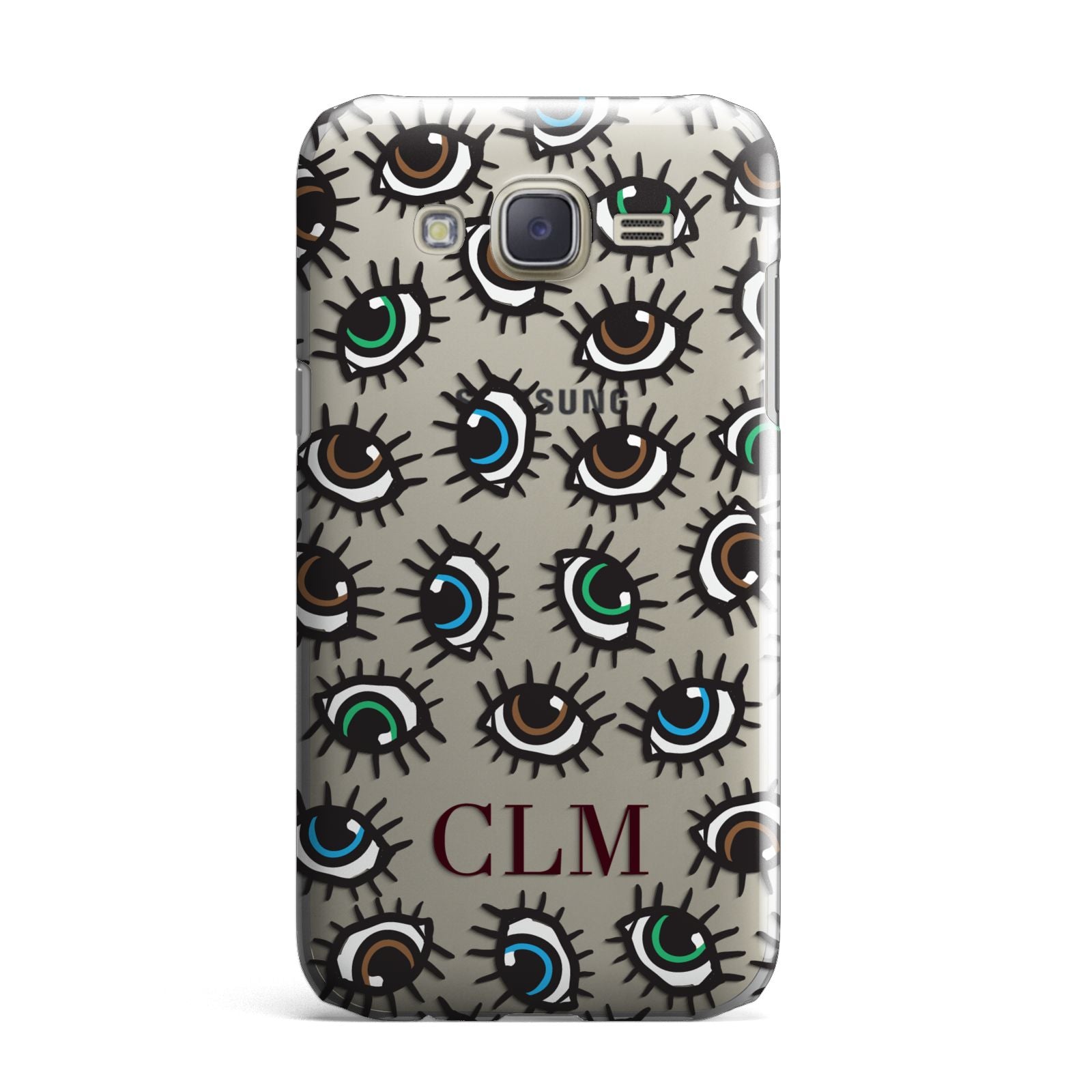Personalised Eyes Initials Clear Samsung Galaxy J7 Case