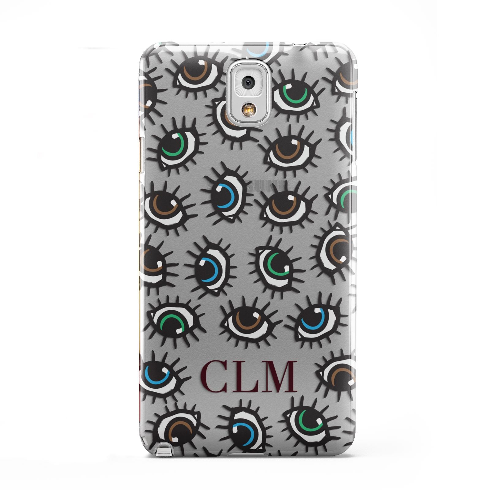 Personalised Eyes Initials Clear Samsung Galaxy Note 3 Case