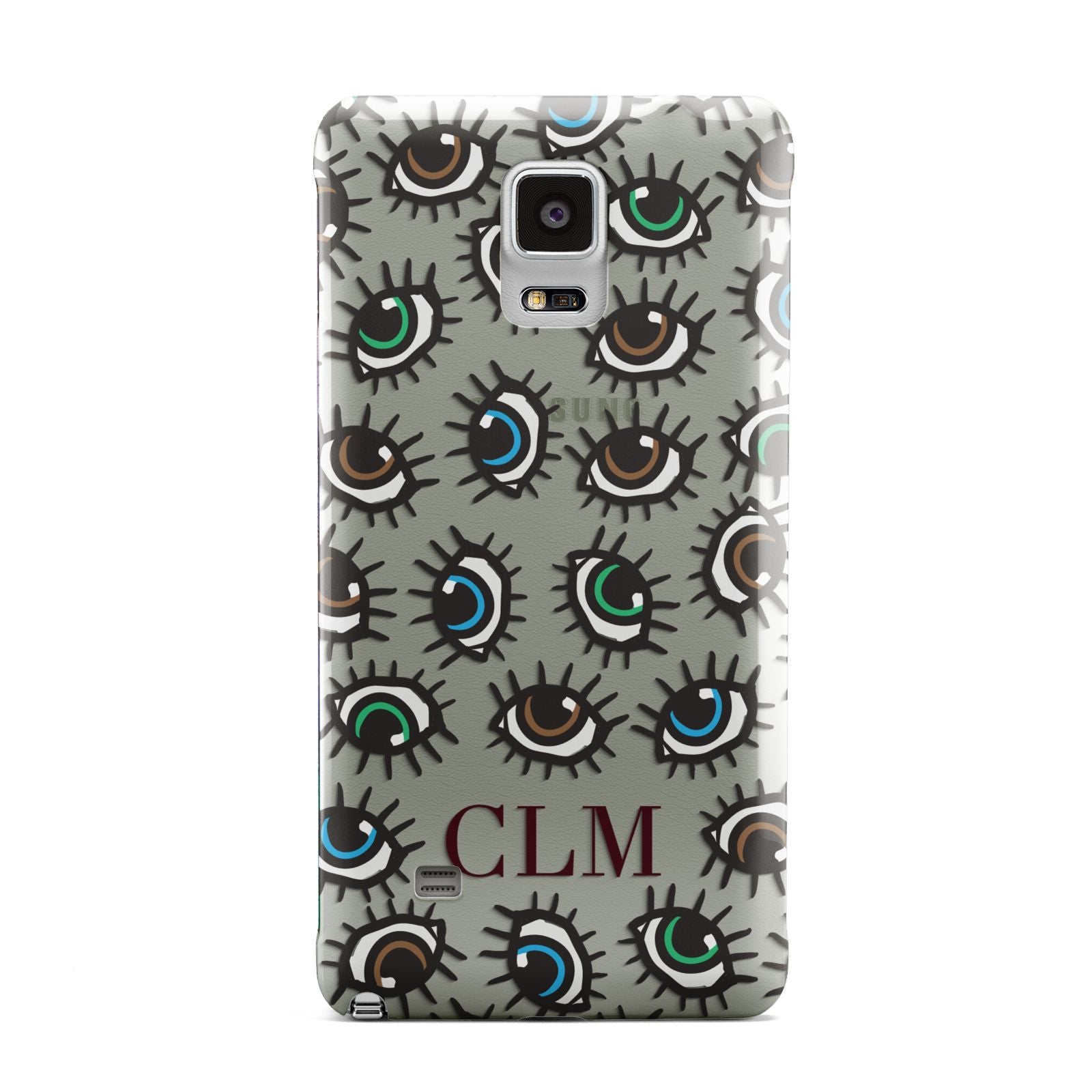 Personalised Eyes Initials Clear Samsung Galaxy Note 4 Case