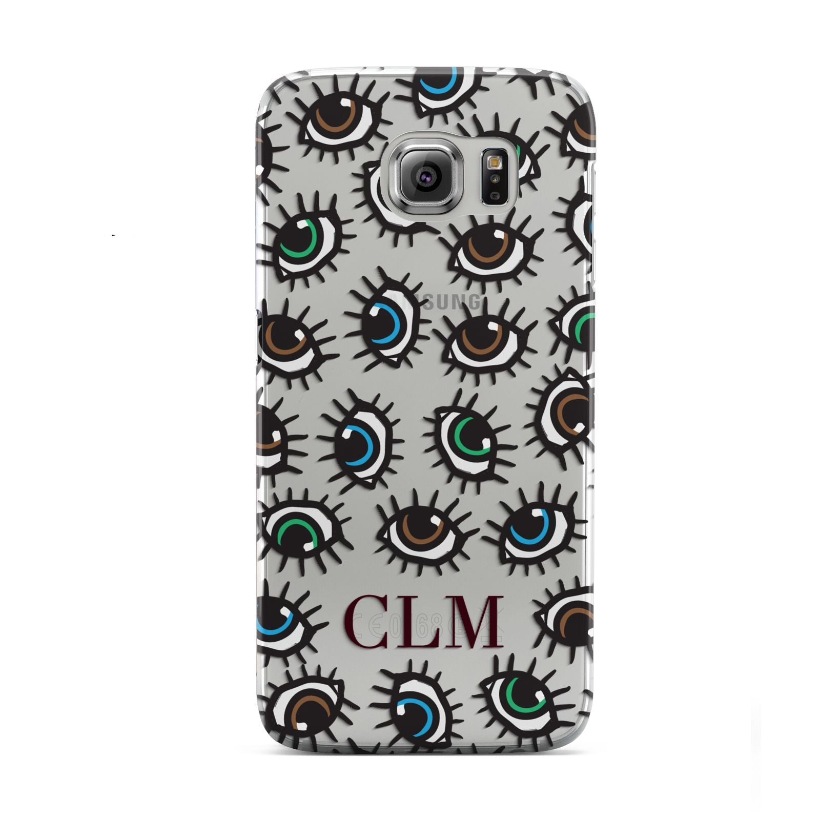 Personalised Eyes Initials Clear Samsung Galaxy S6 Case