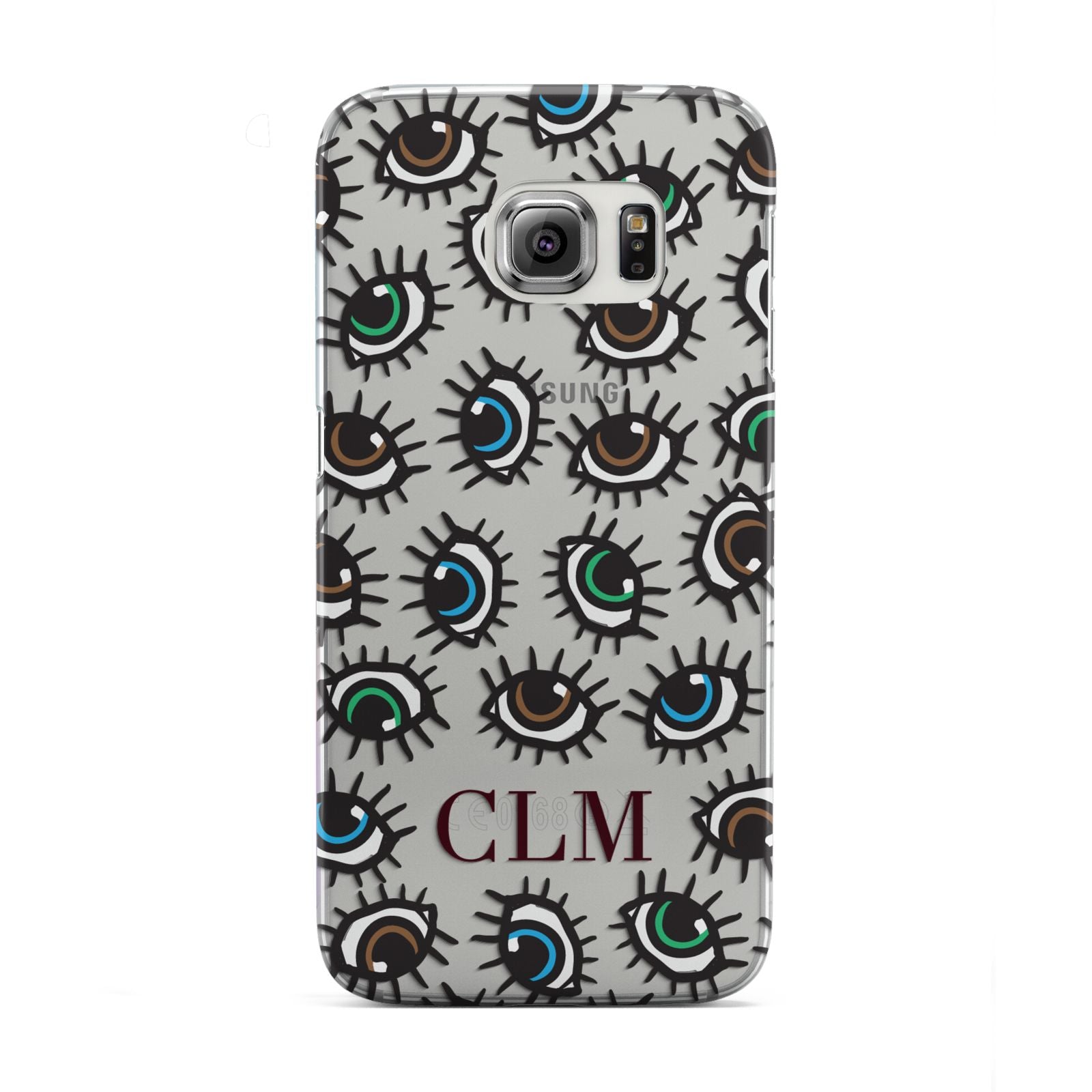Personalised Eyes Initials Clear Samsung Galaxy S6 Edge Case