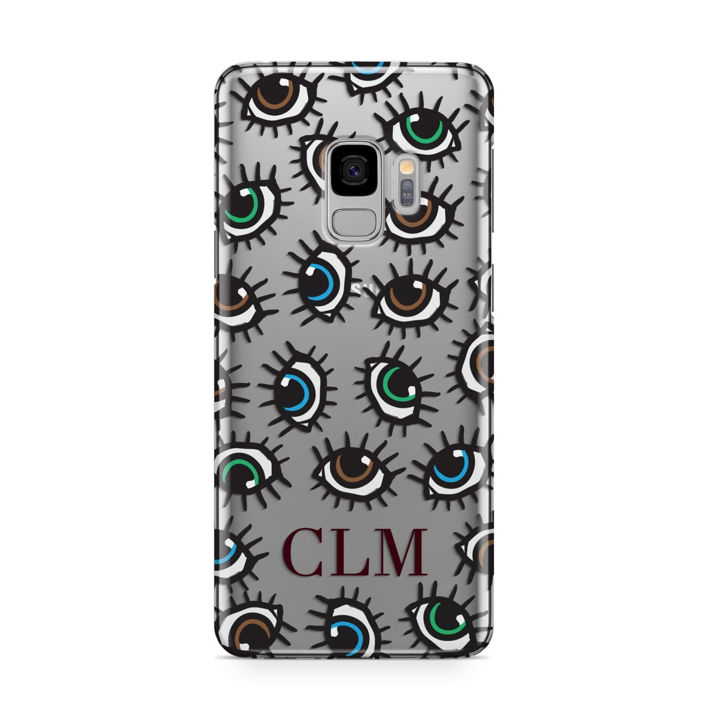 Personalised Eyes Initials Clear Samsung Galaxy S9 Case