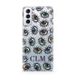 Personalised Eyes Initials Clear Samsung S21 Plus Phone Case