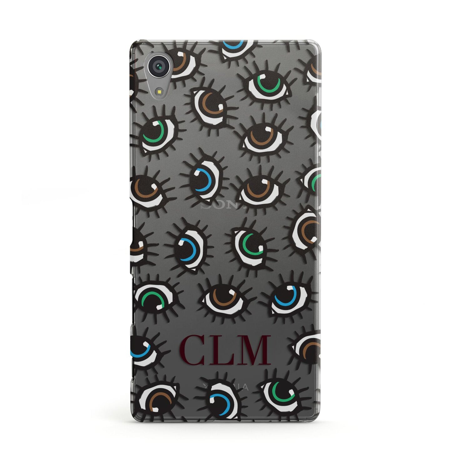 Personalised Eyes Initials Clear Sony Xperia Case