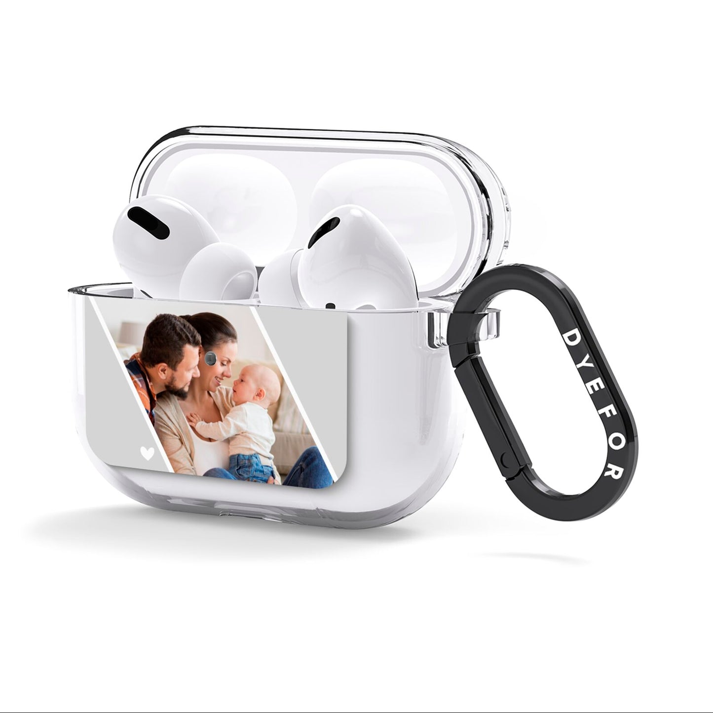 Personalised Family Portrait AirPods Clear Case 3rd Gen Side Image