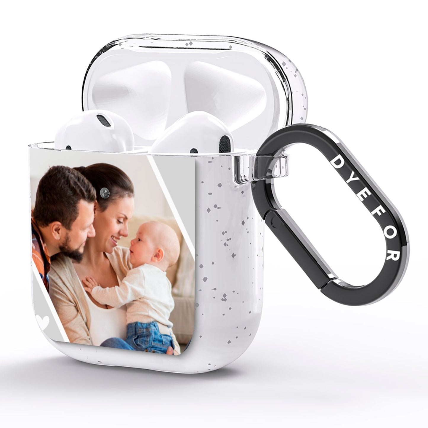 Personalised Family Portrait AirPods Glitter Case Side Image