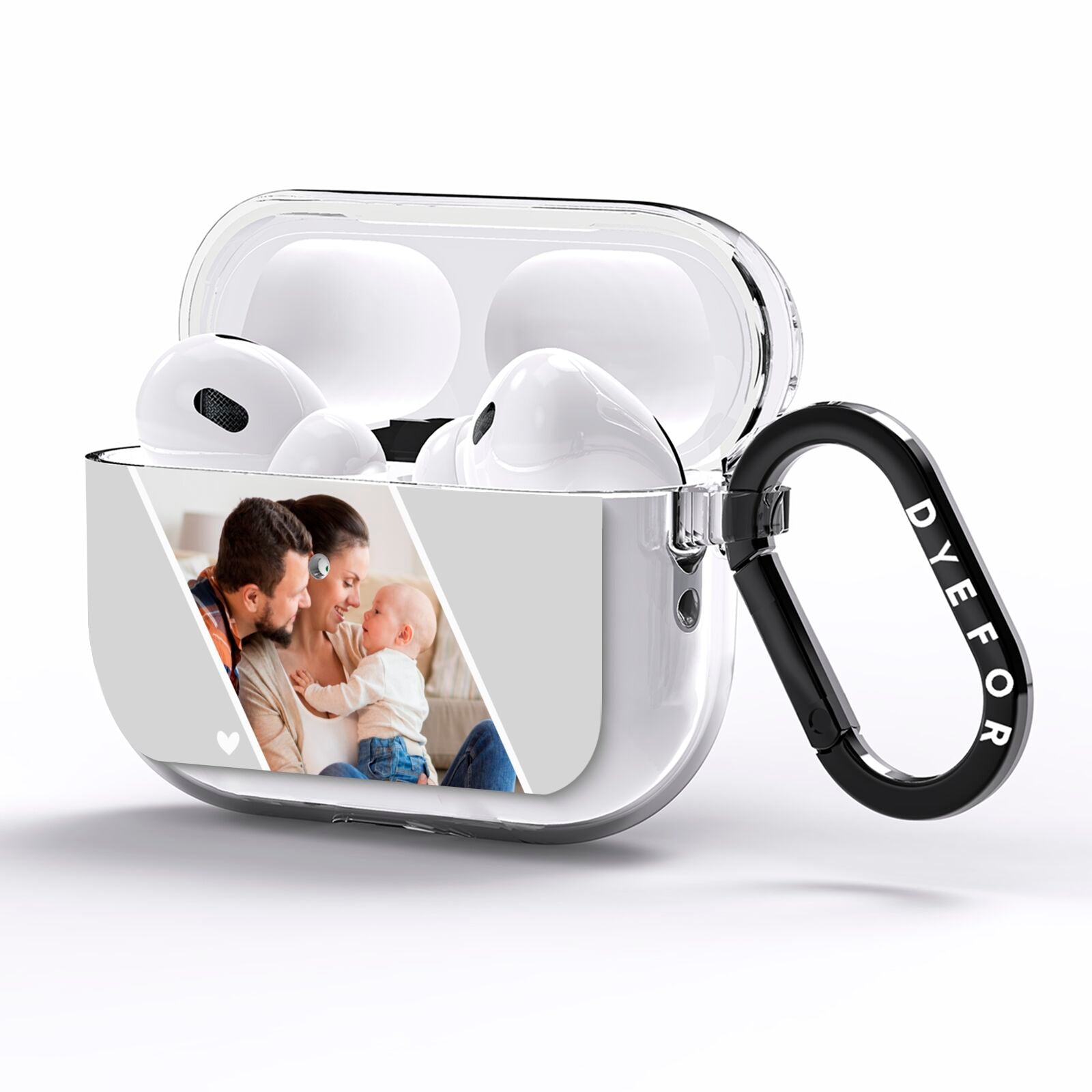 Personalised Family Portrait AirPods Pro Clear Case Side Image