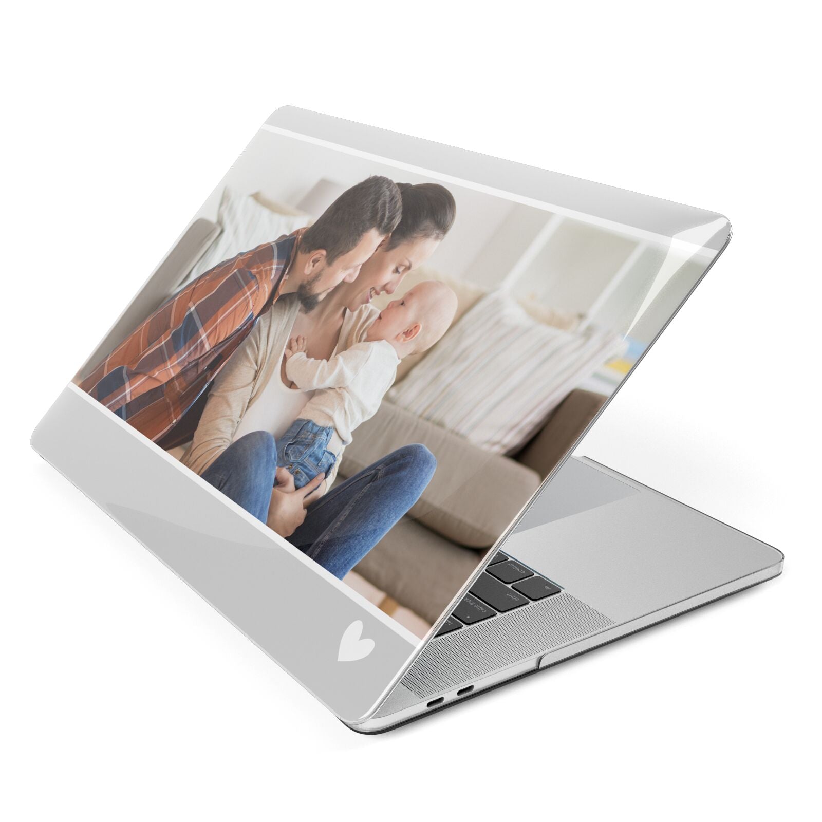 Personalised Family Portrait Apple MacBook Case Side View