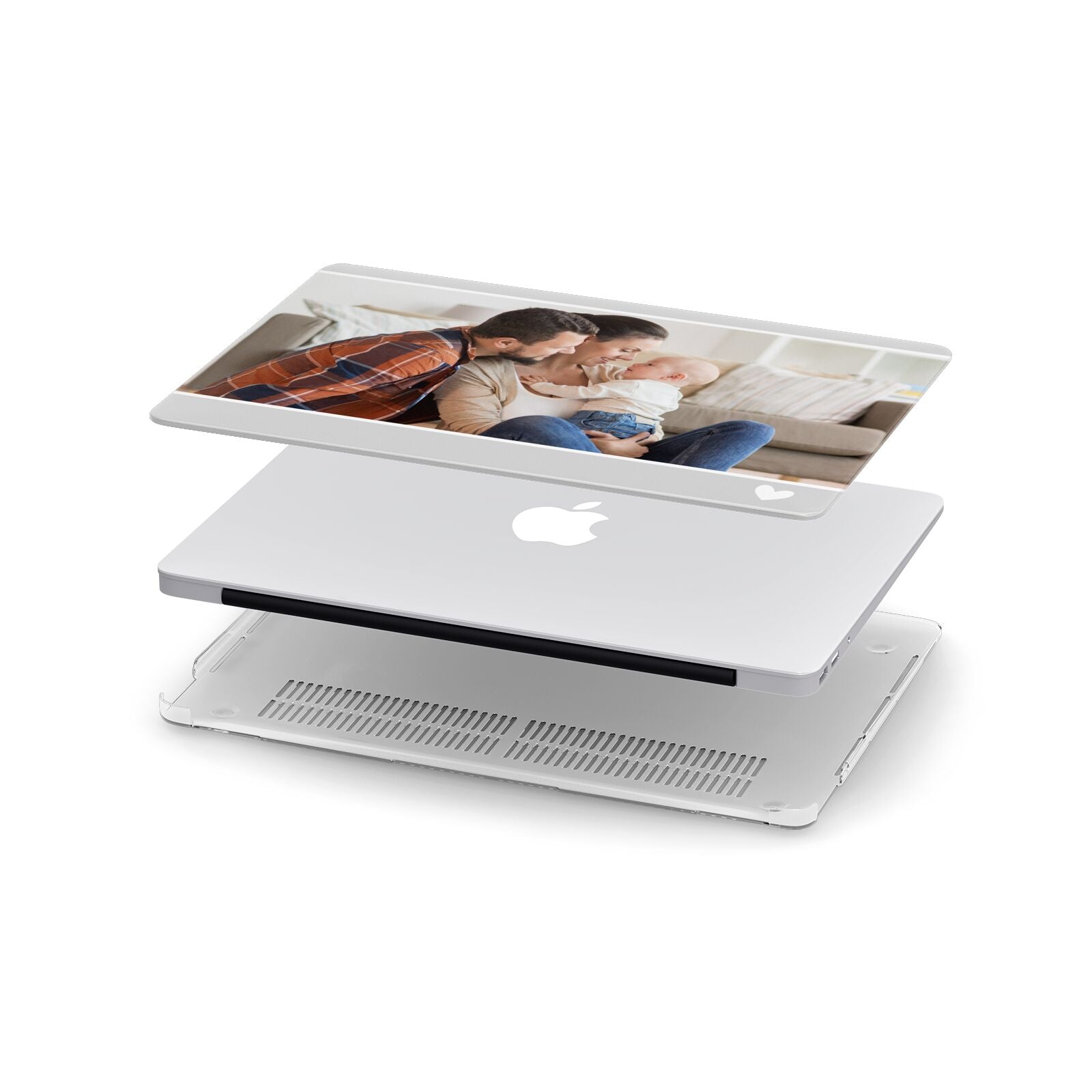 Personalised Family Portrait Apple MacBook Case in Detail