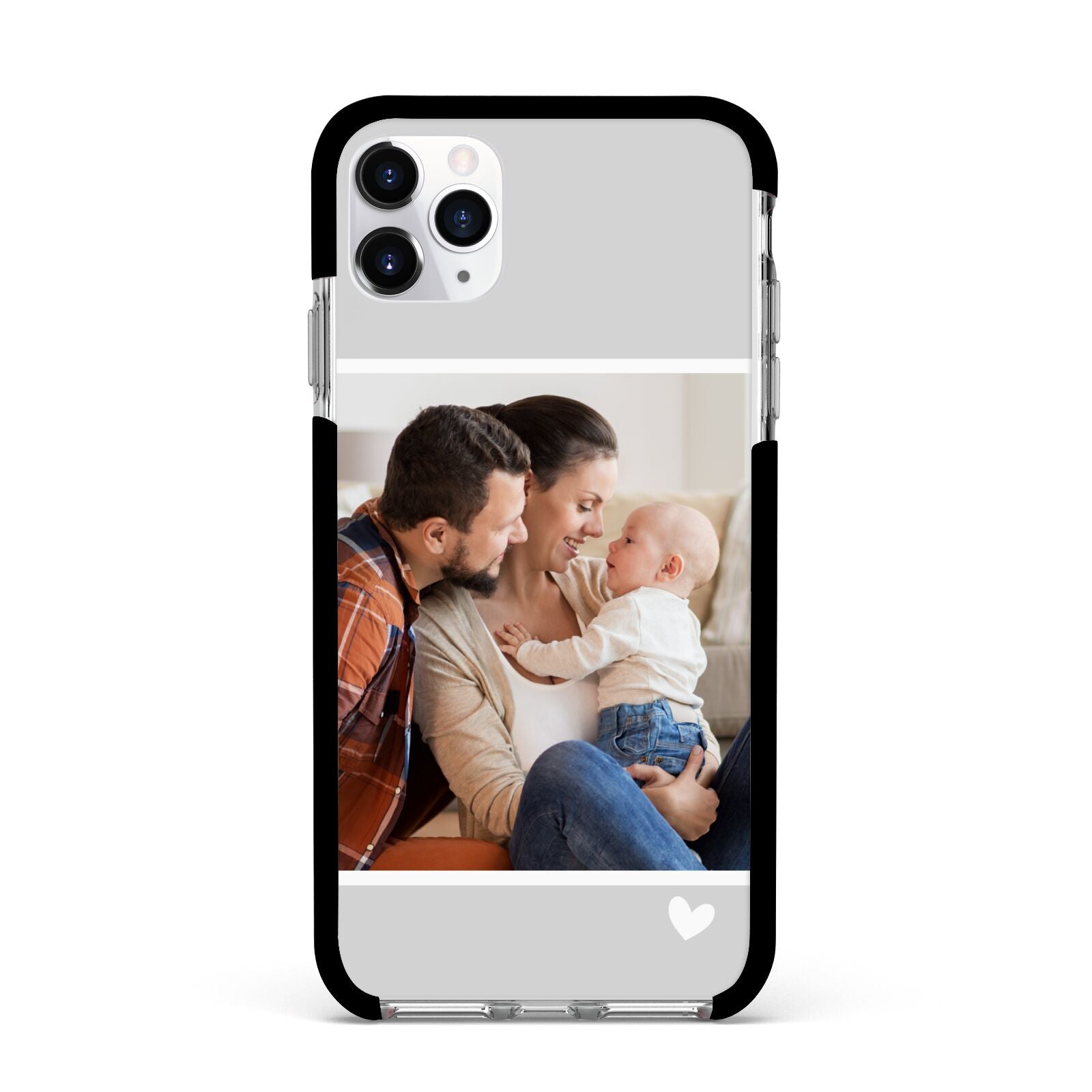 Personalised Family Portrait Apple iPhone 11 Pro Max in Silver with Black Impact Case