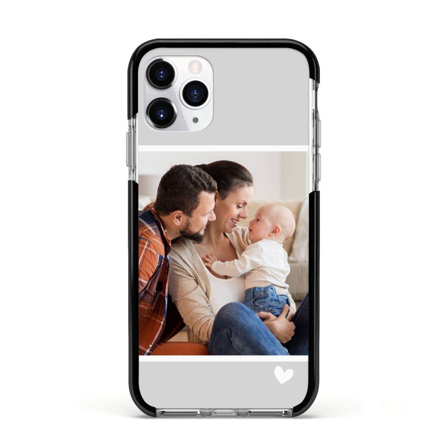 Personalised Family Portrait Apple iPhone 11 Pro in Silver with Black Impact Case