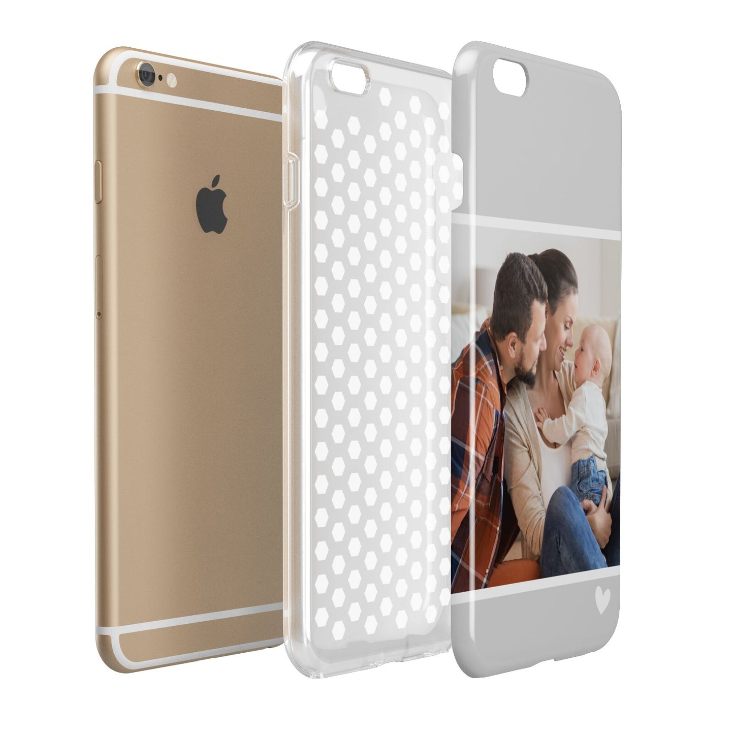 Personalised Family Portrait Apple iPhone 6 Plus 3D Tough Case Expand Detail Image