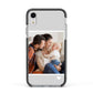 Personalised Family Portrait Apple iPhone XR Impact Case Black Edge on Silver Phone