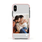 Personalised Family Portrait Apple iPhone Xs Impact Case Pink Edge on Black Phone