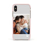 Personalised Family Portrait Apple iPhone Xs Impact Case Pink Edge on Gold Phone