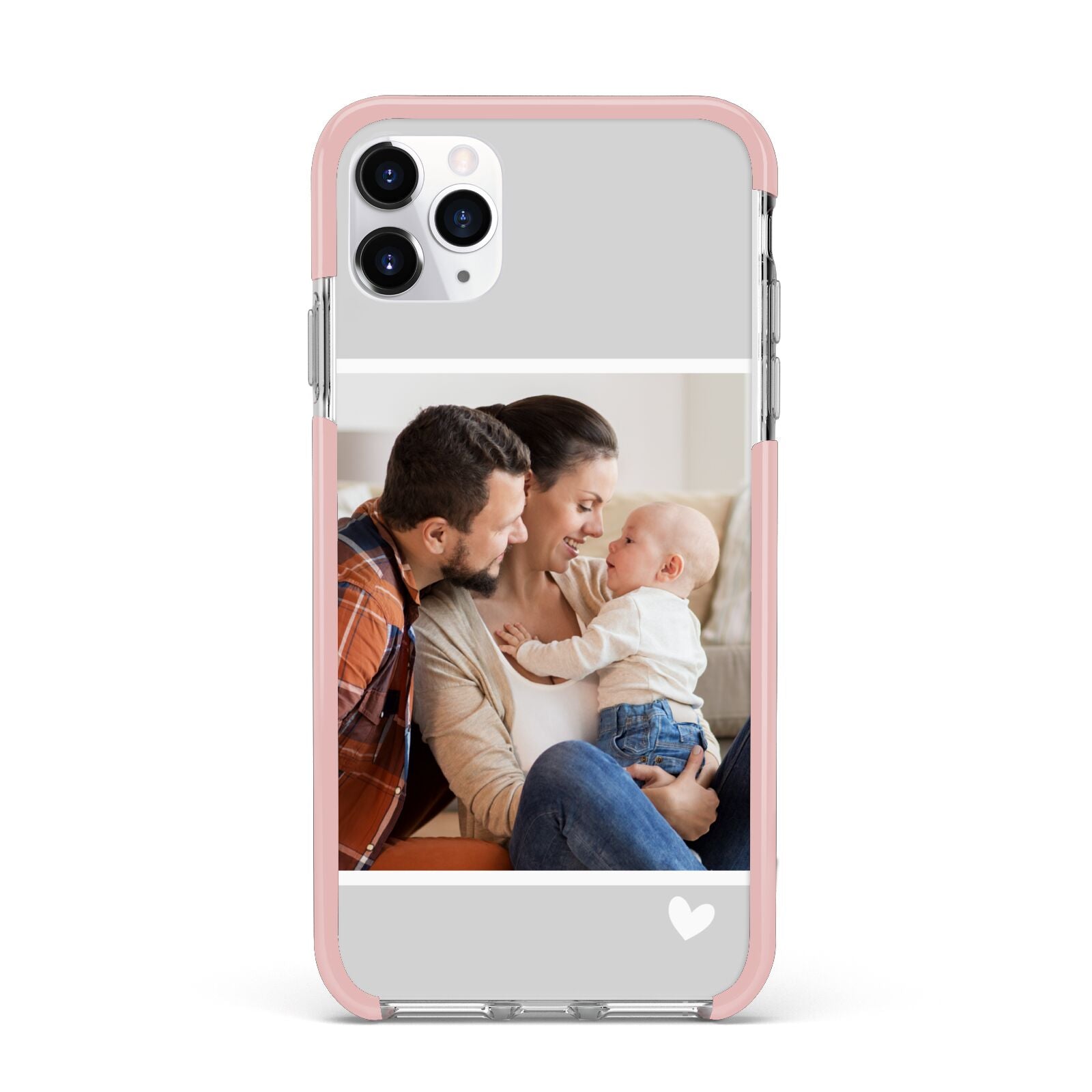 Personalised Family Portrait iPhone 11 Pro Max Impact Pink Edge Case