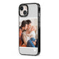 Personalised Family Portrait iPhone 13 Black Impact Case Side Angle on Silver phone