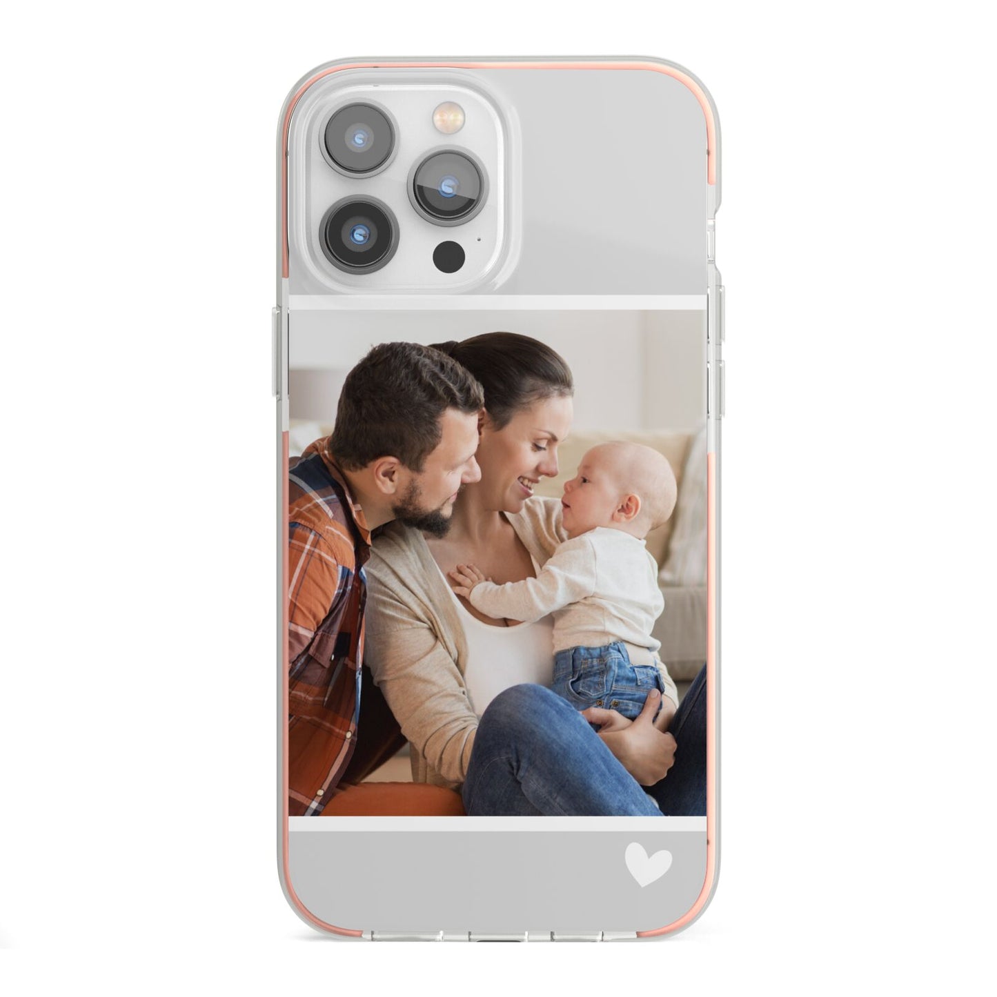 Personalised Family Portrait iPhone 13 Pro Max TPU Impact Case with Pink Edges