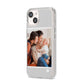 Personalised Family Portrait iPhone 14 Clear Tough Case Starlight Angled Image