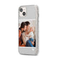 Personalised Family Portrait iPhone 14 Plus Glitter Tough Case Starlight Angled Image
