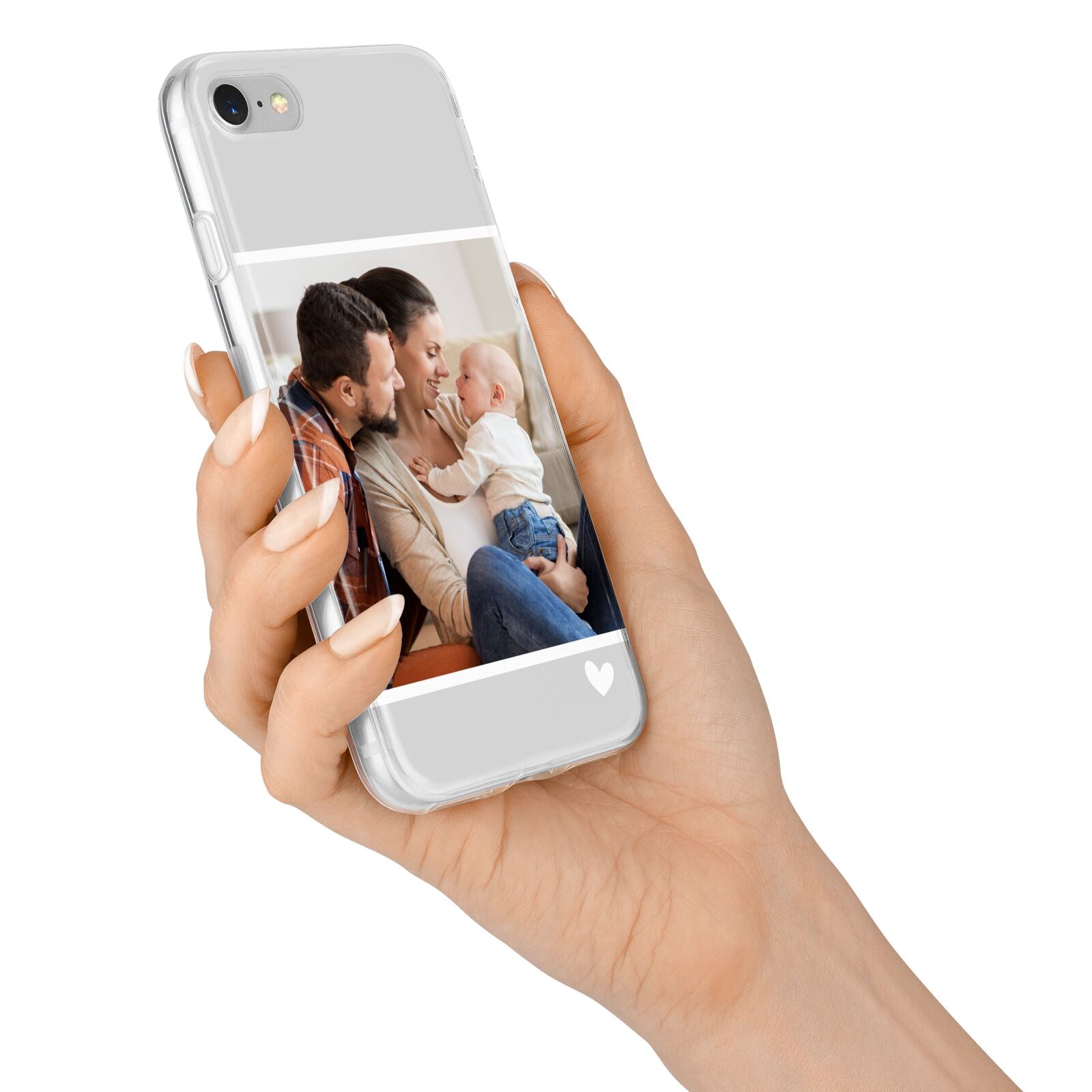 Personalised Family Portrait iPhone 7 Bumper Case on Silver iPhone Alternative Image
