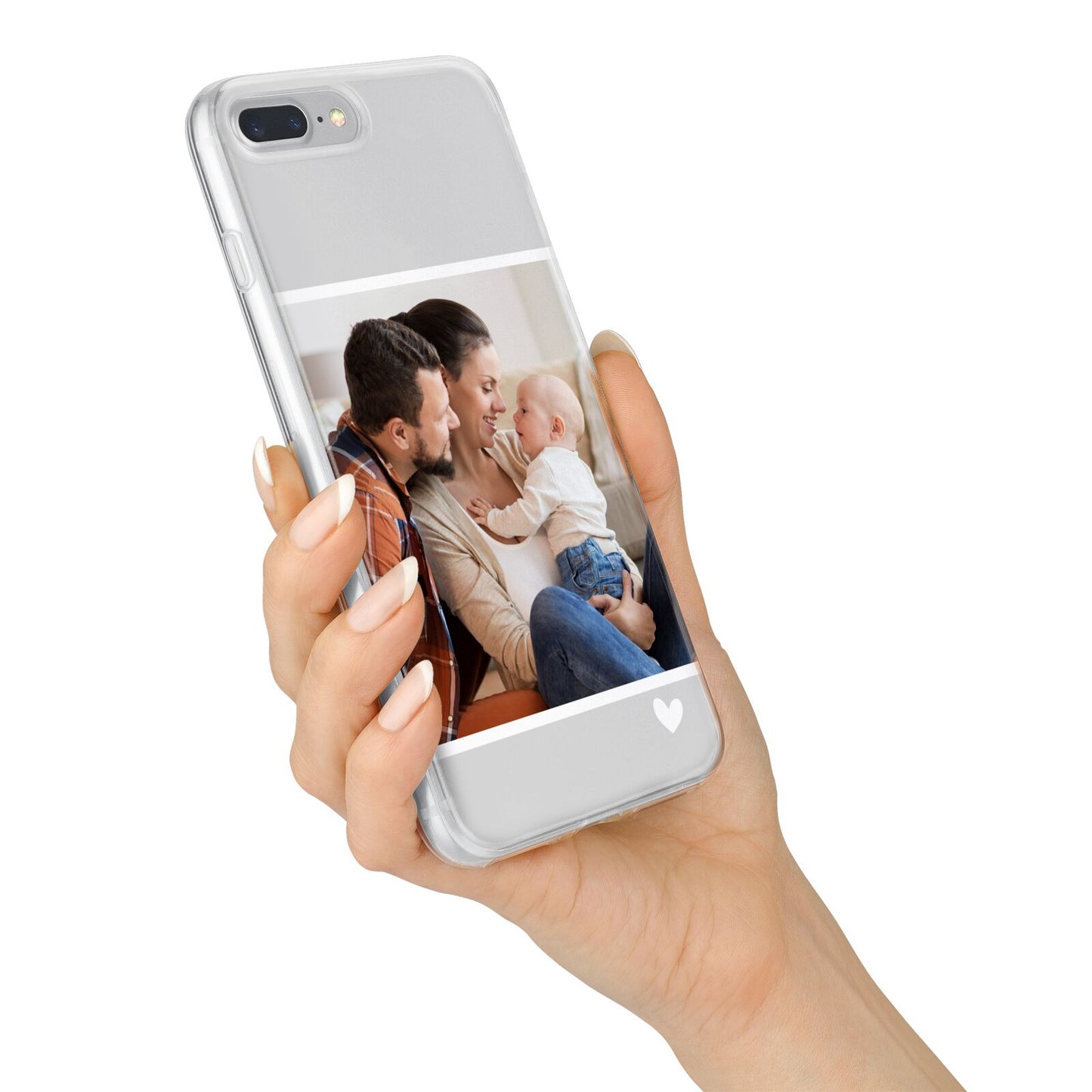 Personalised Family Portrait iPhone 7 Plus Bumper Case on Silver iPhone Alternative Image