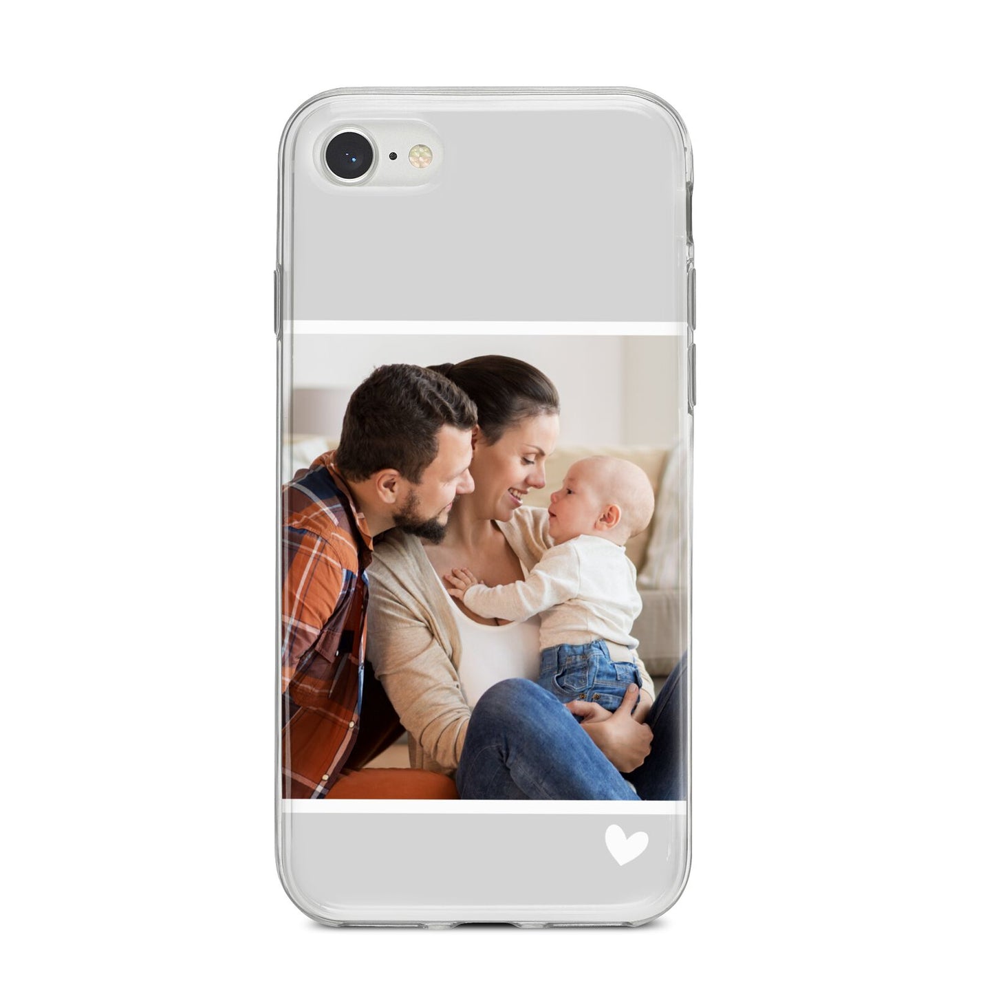 Personalised Family Portrait iPhone 8 Bumper Case on Silver iPhone