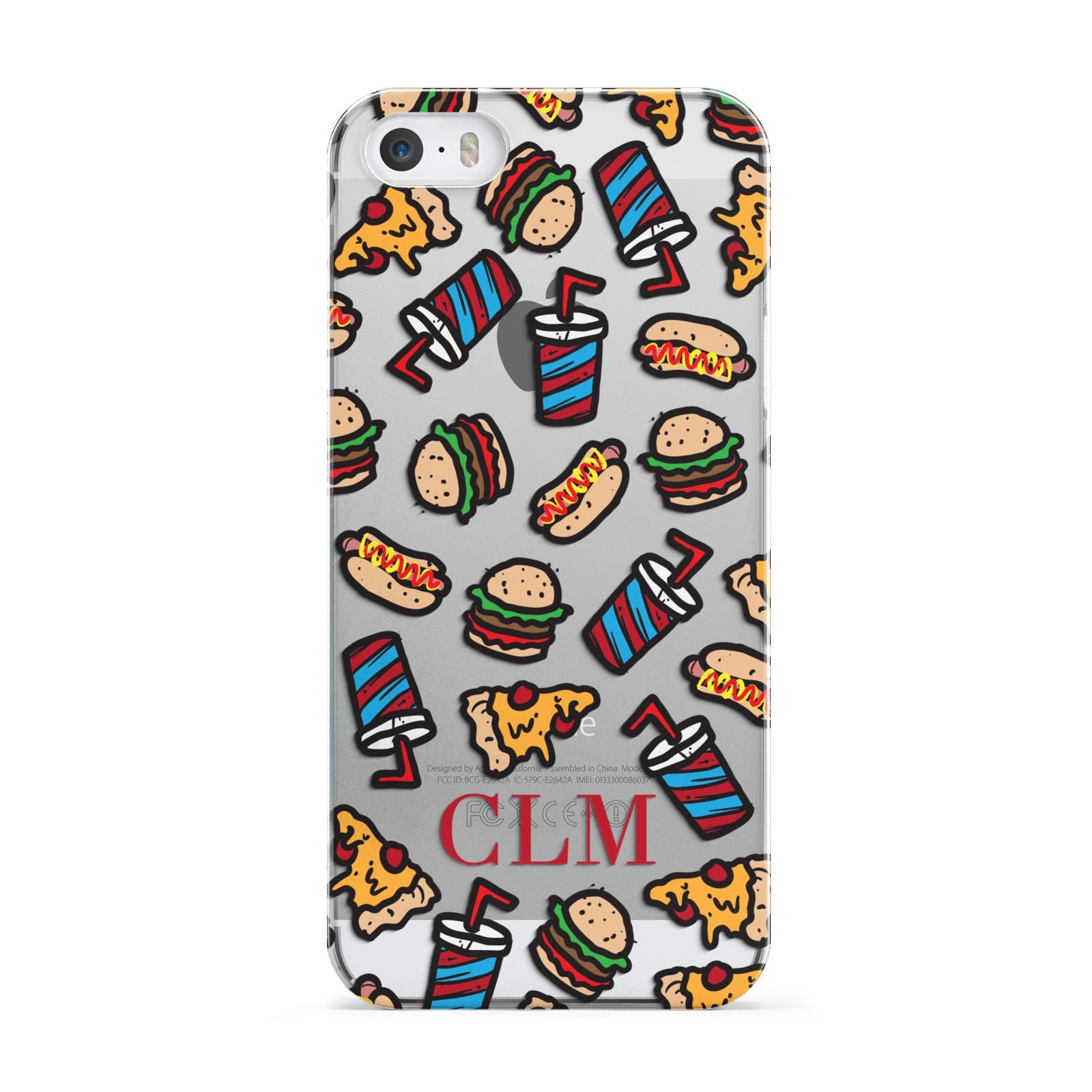 Personalised Fast Food Initials Apple iPhone 5 Case