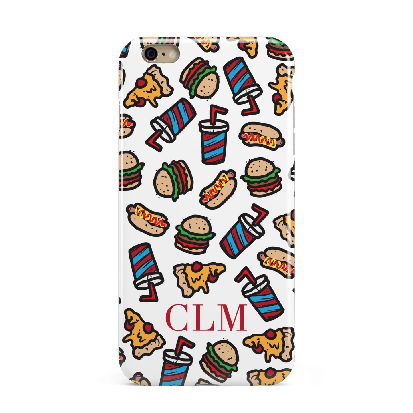 Personalised Fast Food Initials Apple iPhone 6 Plus 3D Tough Case