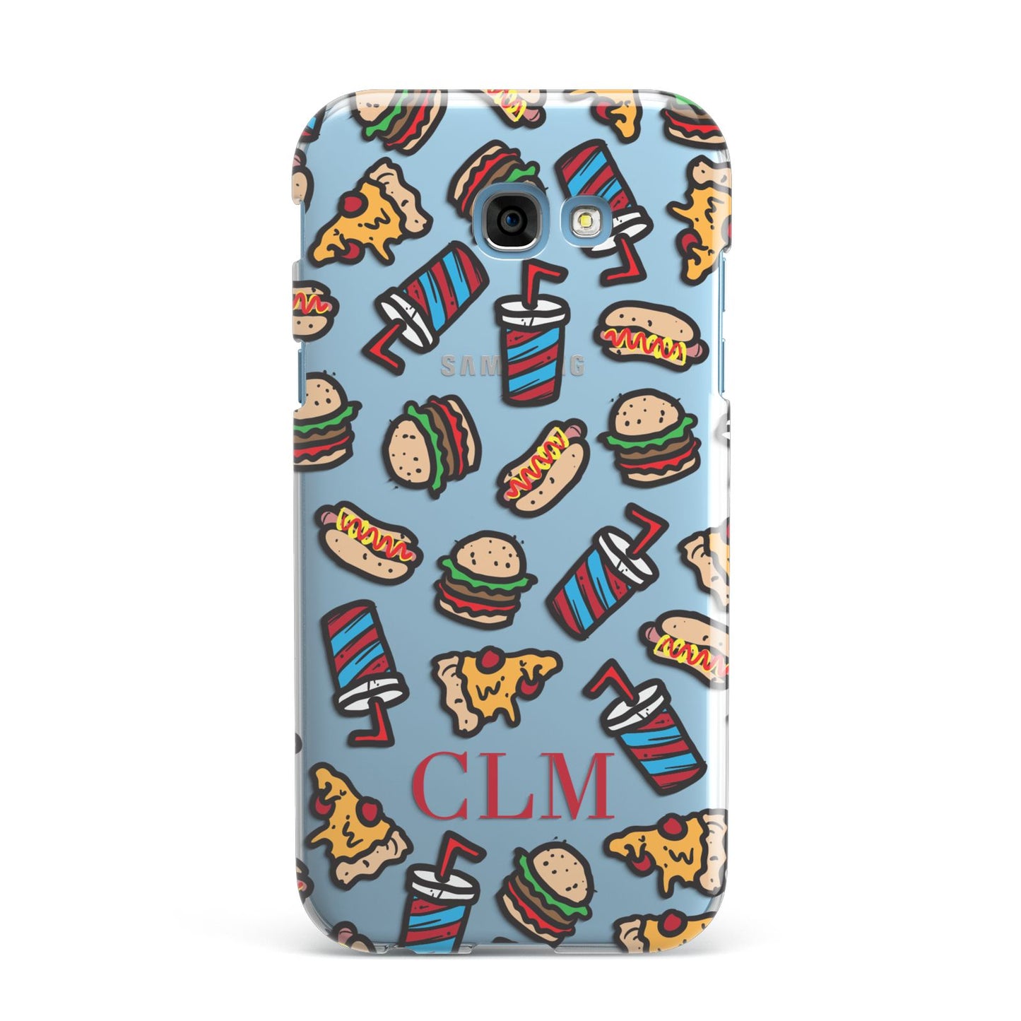 Personalised Fast Food Initials Samsung Galaxy A7 2017 Case