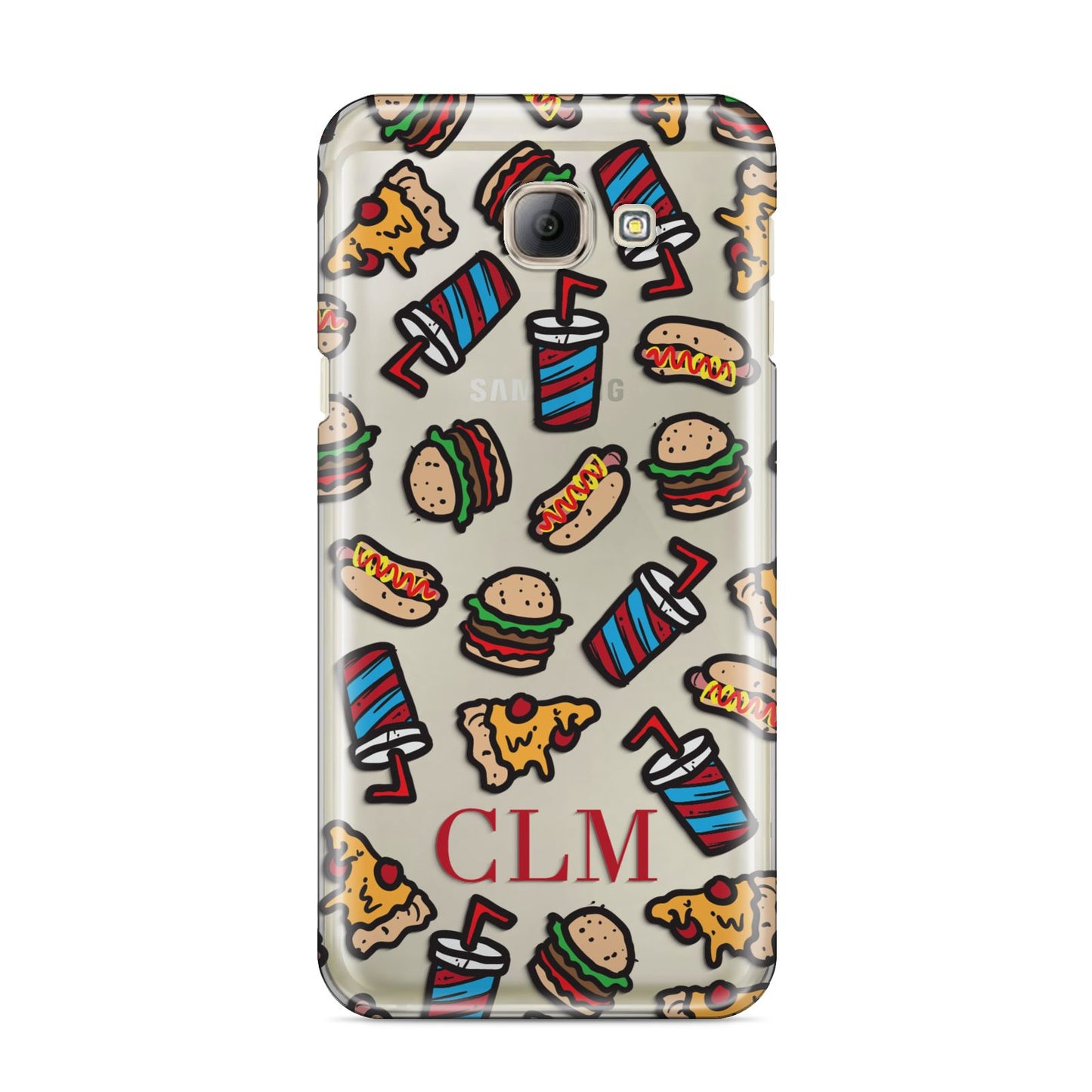 Personalised Fast Food Initials Samsung Galaxy A8 2016 Case