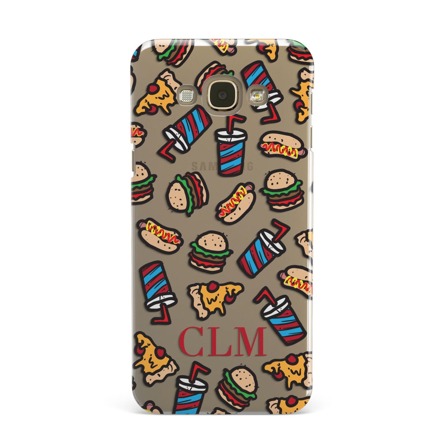 Personalised Fast Food Initials Samsung Galaxy A8 Case