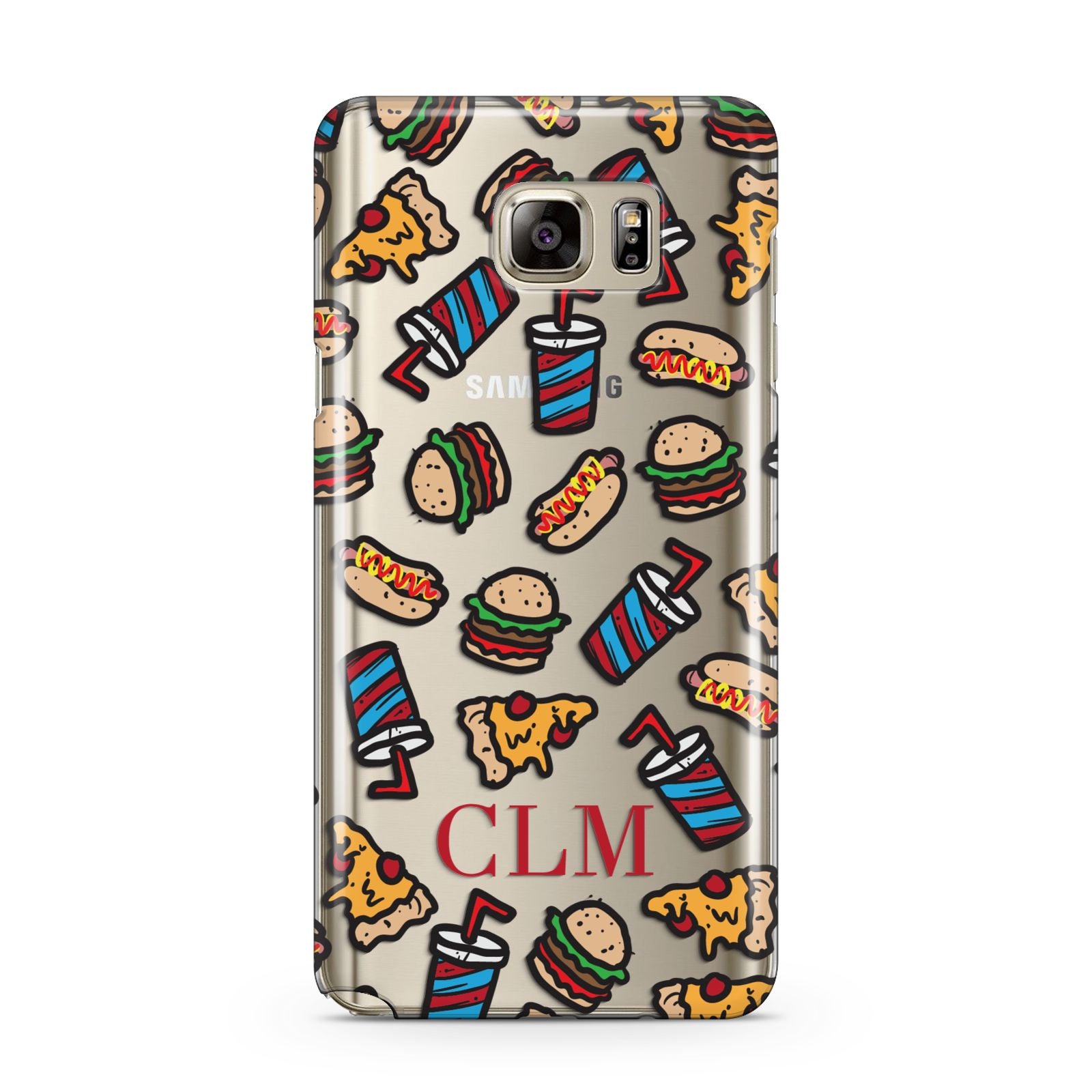 Personalised Fast Food Initials Samsung Galaxy Note 5 Case