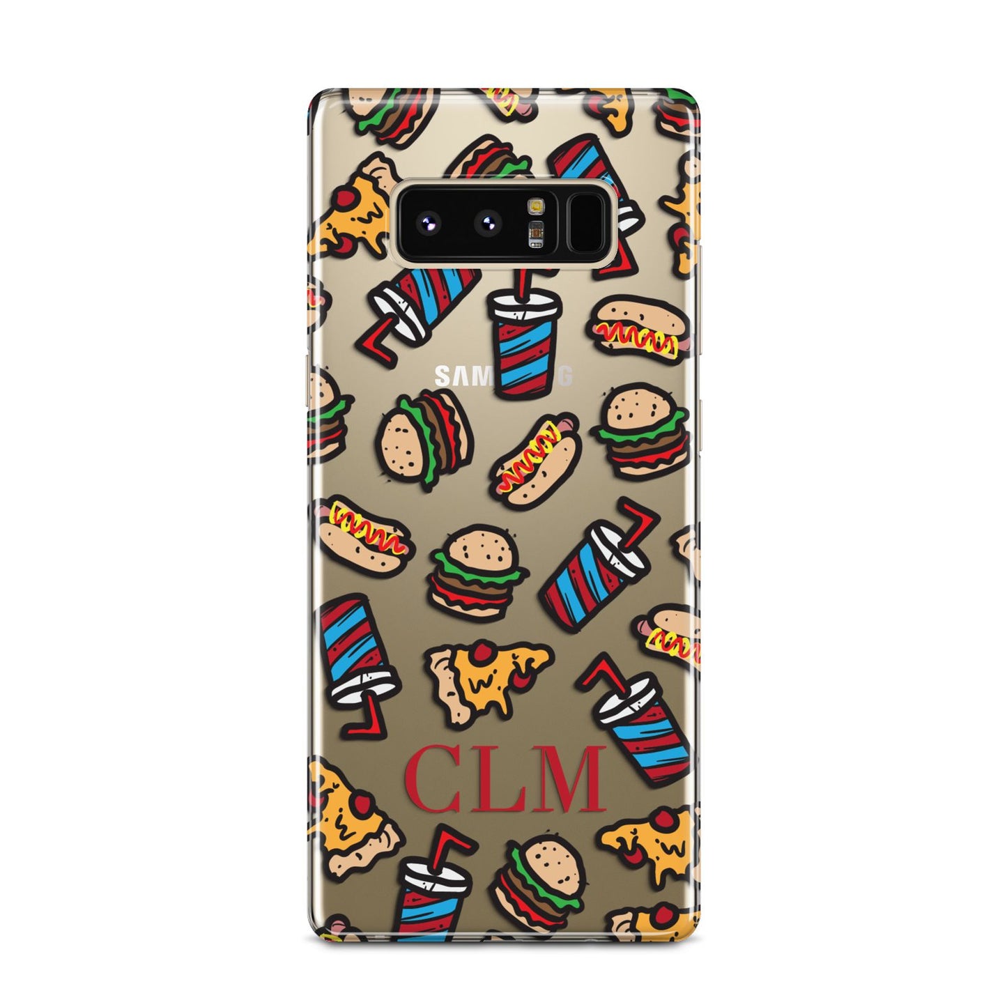 Personalised Fast Food Initials Samsung Galaxy Note 8 Case