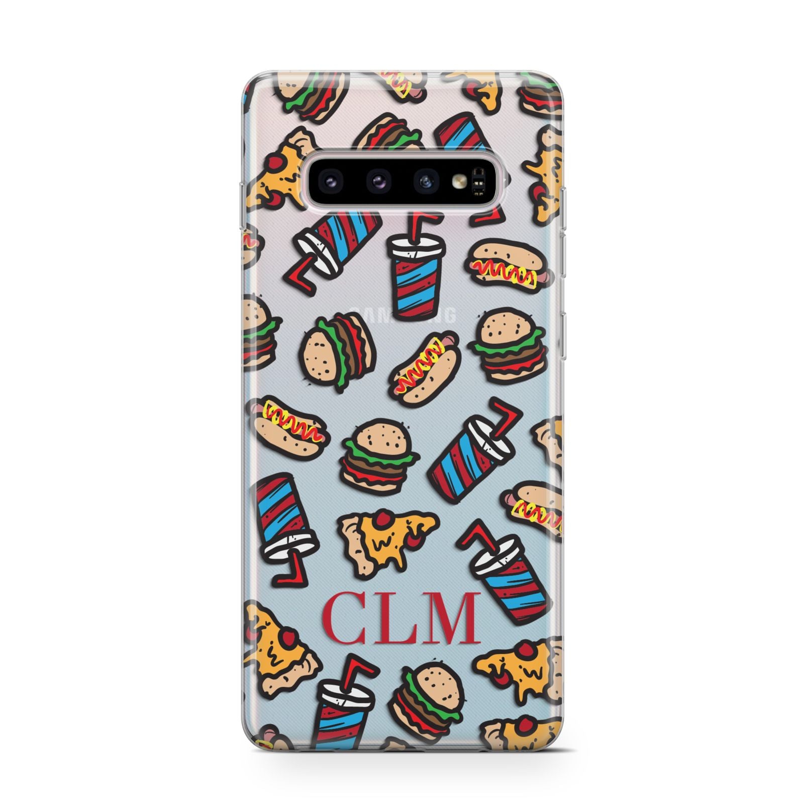 Personalised Fast Food Initials Samsung Galaxy S10 Case
