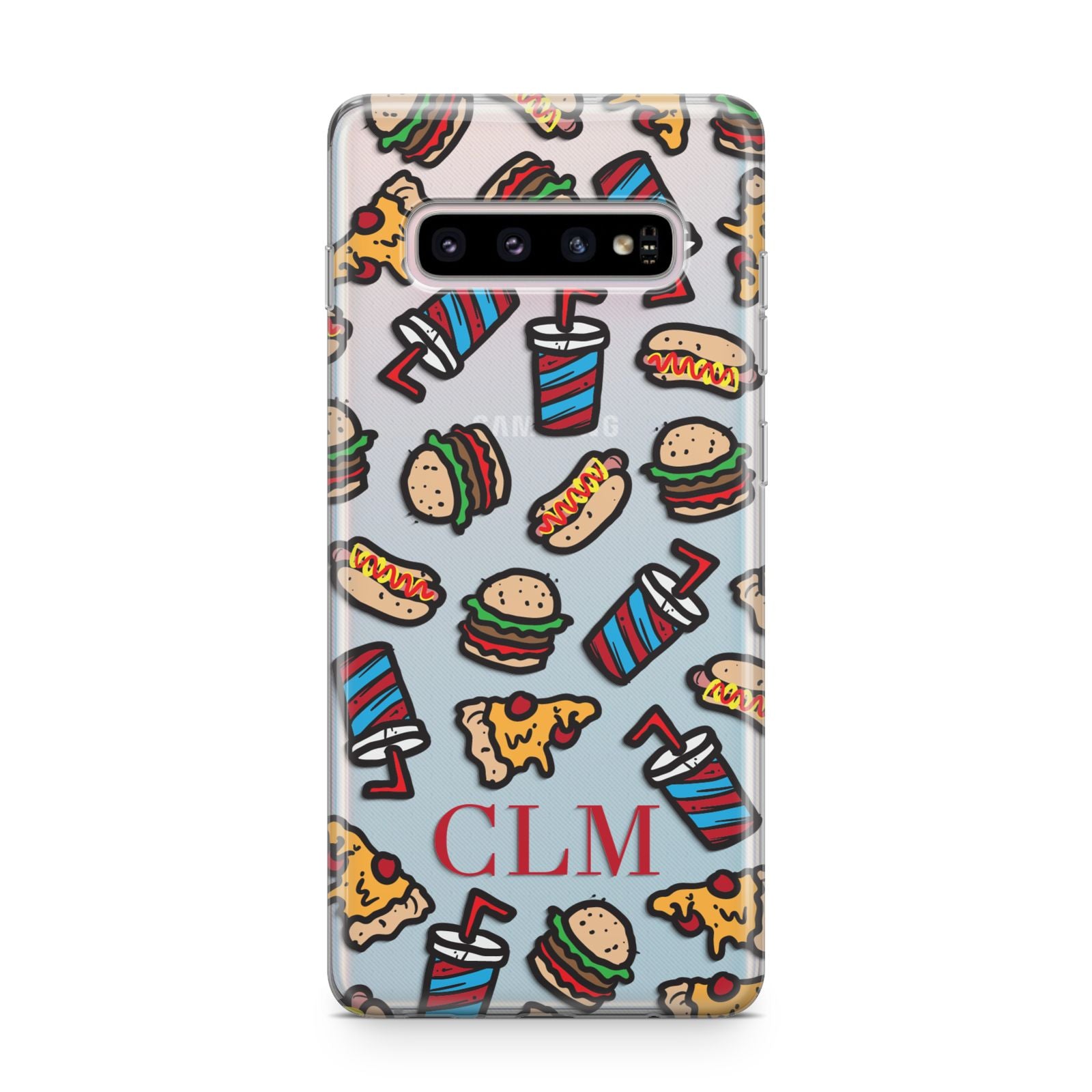 Personalised Fast Food Initials Samsung Galaxy S10 Plus Case