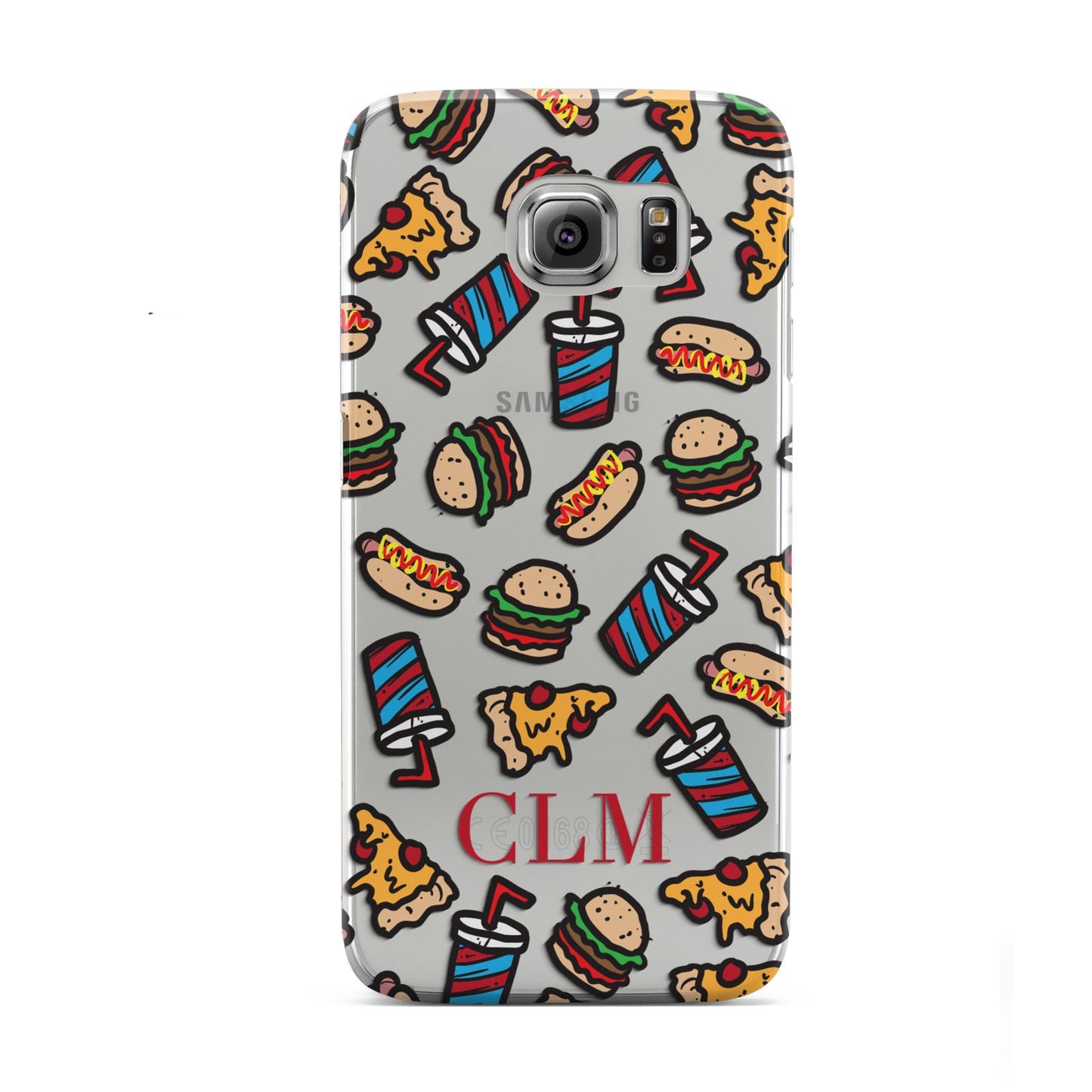 Personalised Fast Food Initials Samsung Galaxy S6 Case