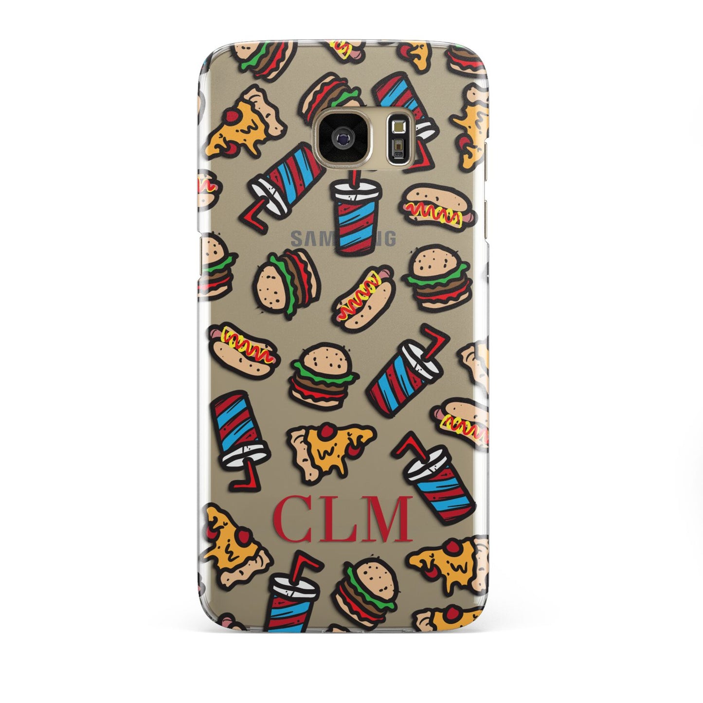 Personalised Fast Food Initials Samsung Galaxy S7 Edge Case