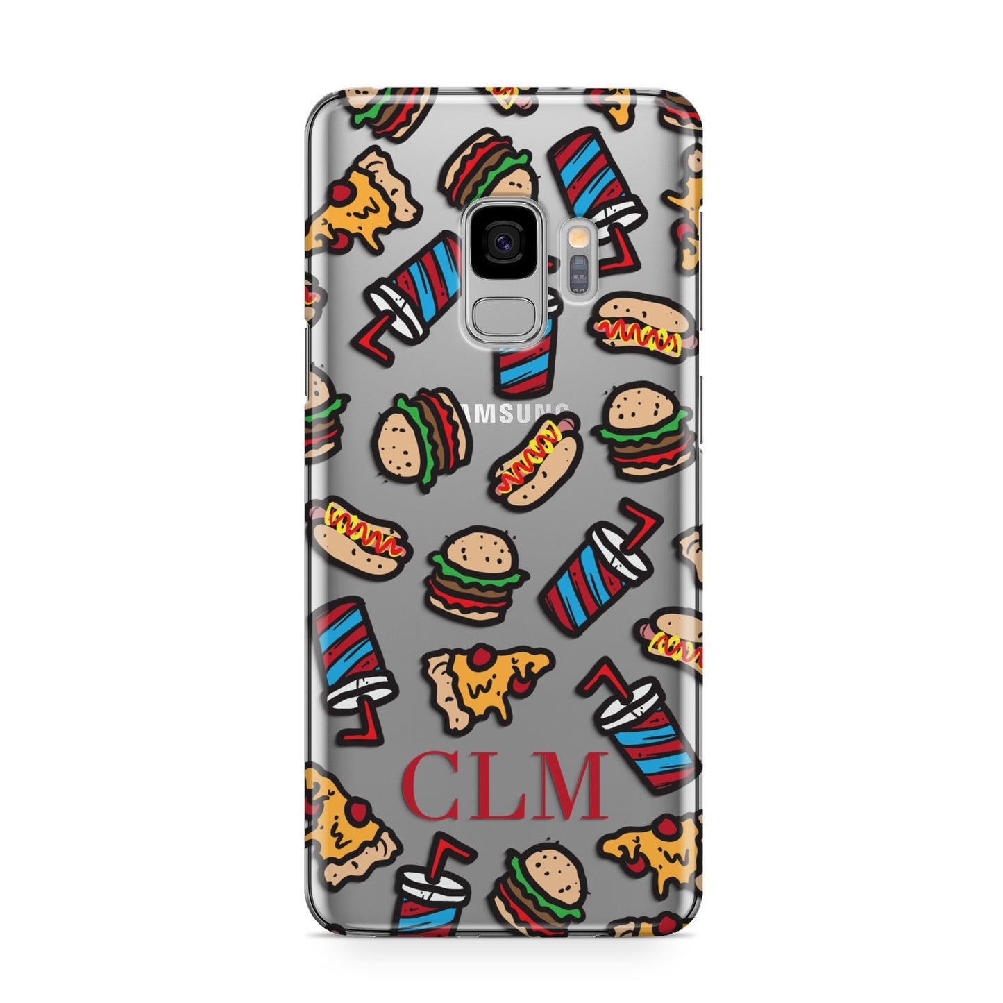 Personalised Fast Food Initials Samsung Galaxy S9 Case