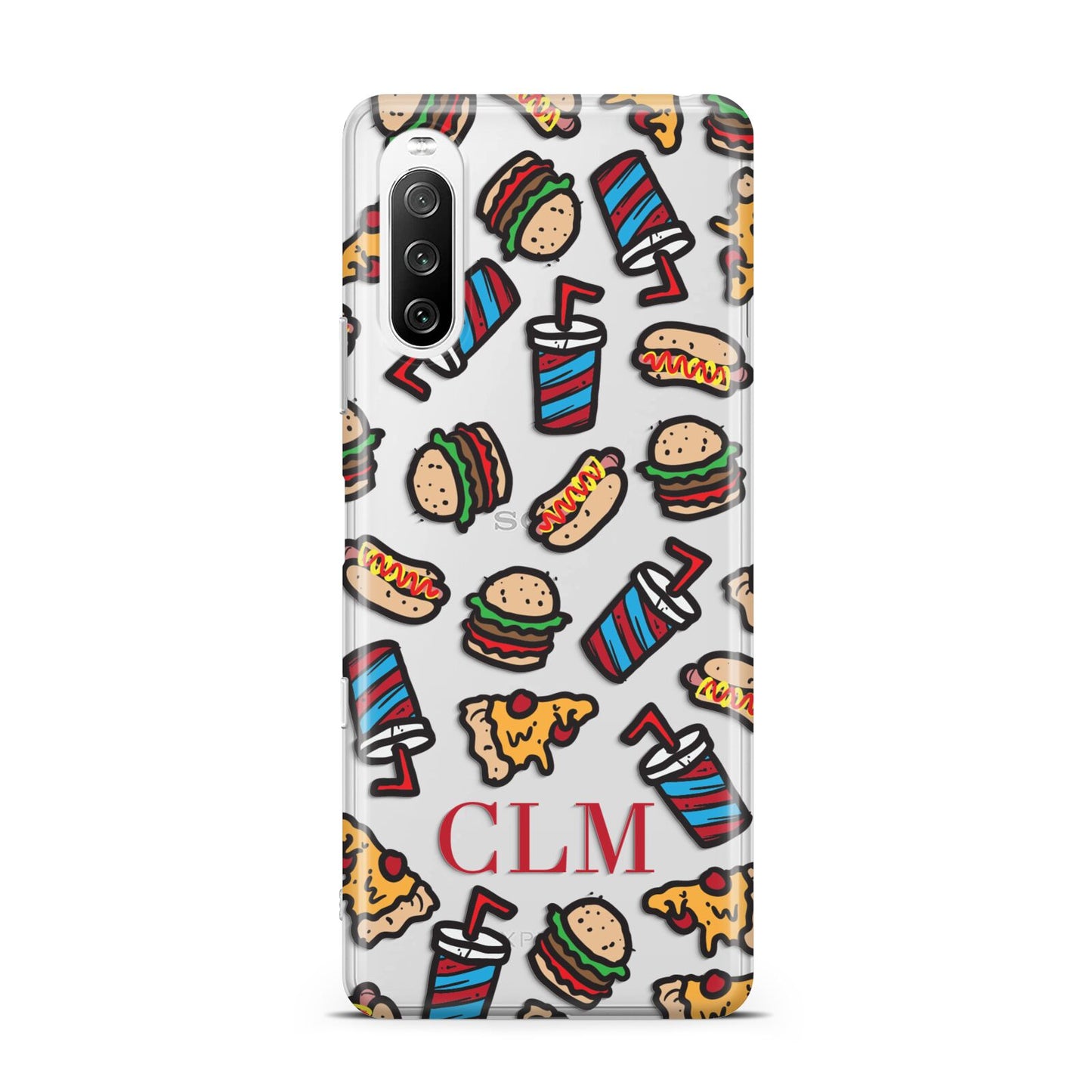 Personalised Fast Food Initials Sony Xperia 10 III Case