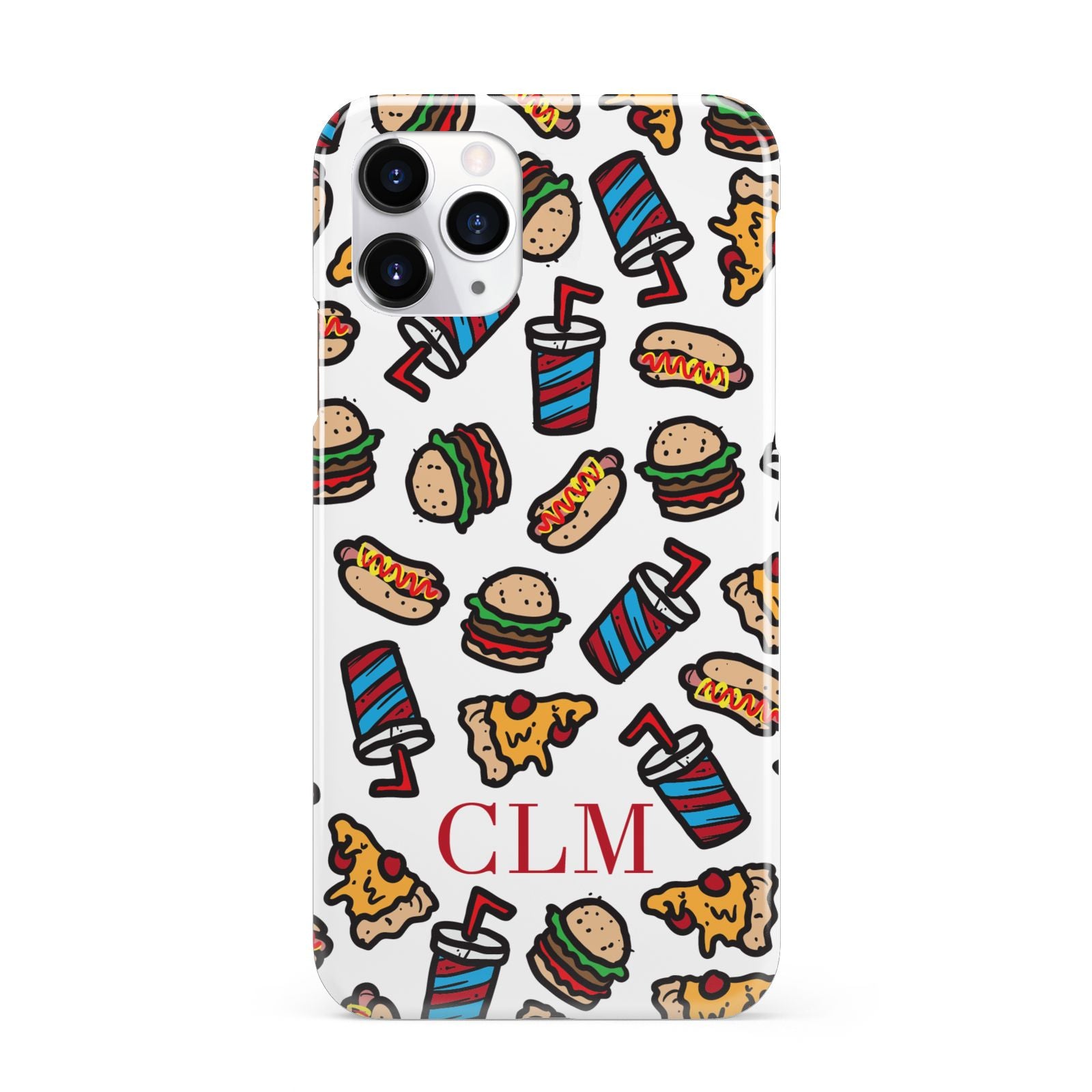 Personalised Fast Food Initials iPhone 11 Pro 3D Snap Case