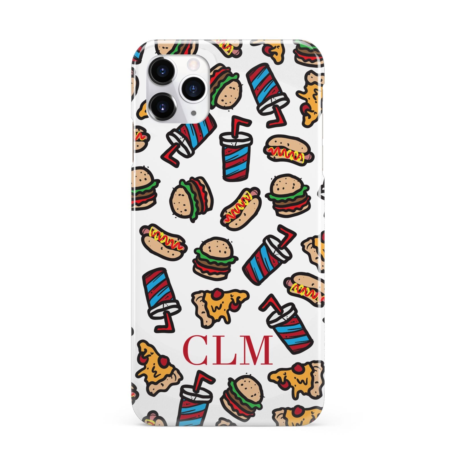 Personalised Fast Food Initials iPhone 11 Pro Max 3D Snap Case